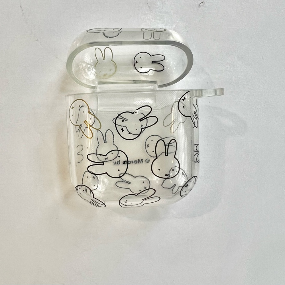 Miffy AirPods Clear Soft Earbuds Case Cute Kawaii White Germany Import New - Picture 7 of 13